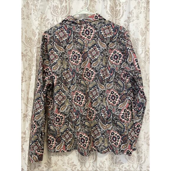 Chadwick’s of Boston Button Up Shirt Women’s Size 18 Paisley Print - Long Sleeve - Picture 4 of 8